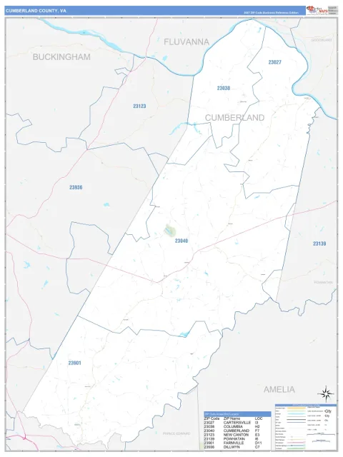 Cumberland County, VA map