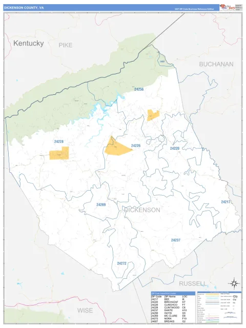 Dickenson County, VA map