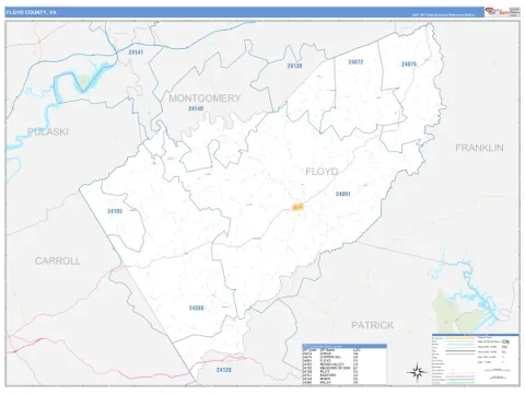 Floyd County, VA map