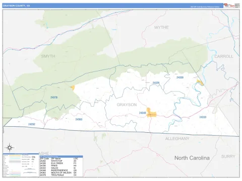 Grayson County, VA map