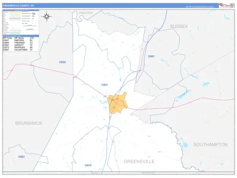 Greensville County, VA map