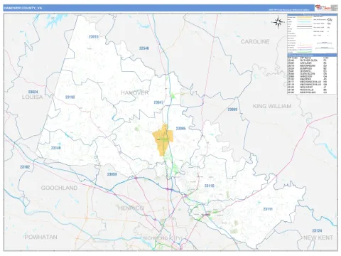 Hanover County, VA map