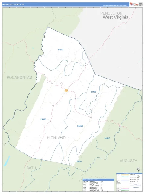 Highland County, VA map