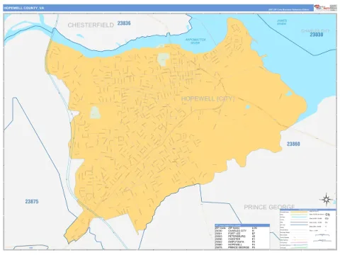 Hopewell County, VA map