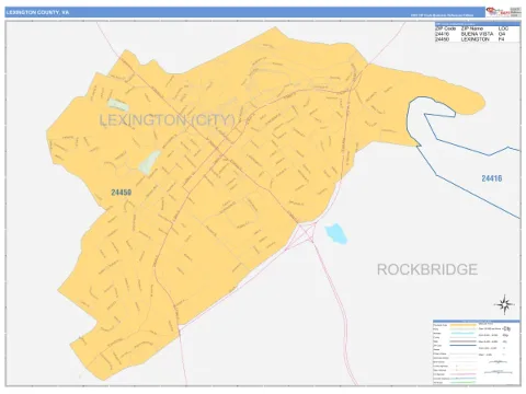 Lexington County, VA map