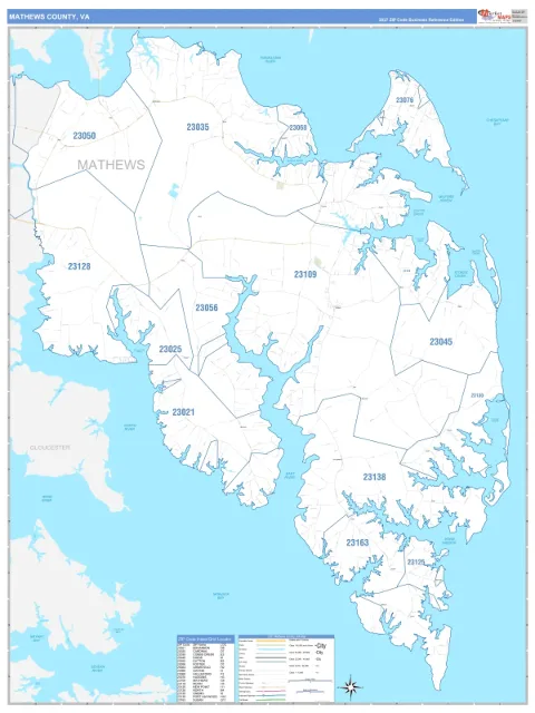 Mathews County, VA map