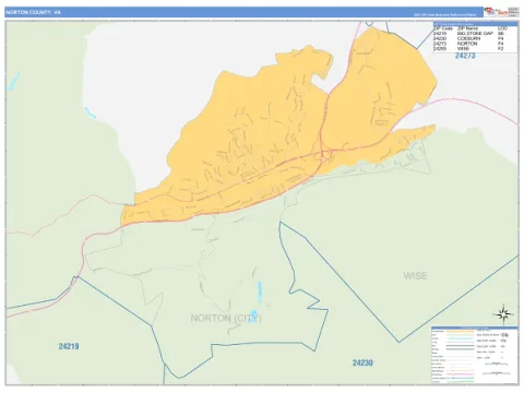 Norton County, VA map