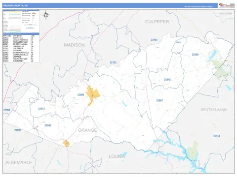 Orange County, VA map