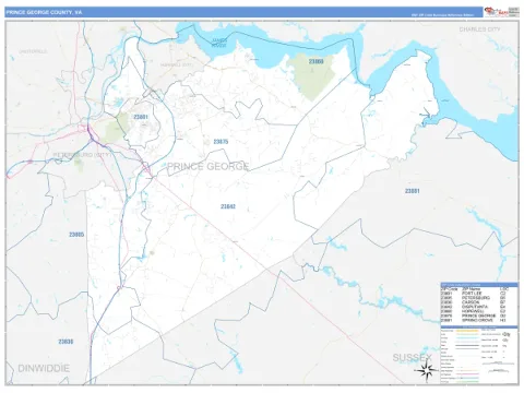 Prince George County, VA map