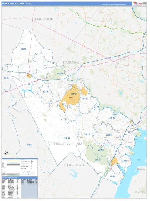 Prince William County, VA map