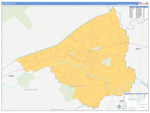 Salem County, VA map