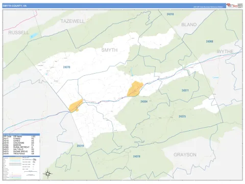 Smyth County, VA map
