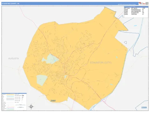 Staunton County, VA map