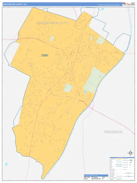 Winchester County, VA map