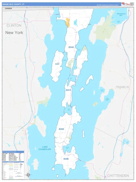 Grand Isle County, VT map