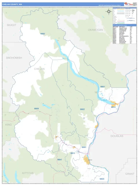 Chelan County, WA map