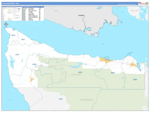 Clallam County, WA map