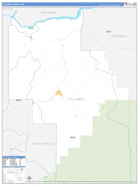 Columbia County, WA map