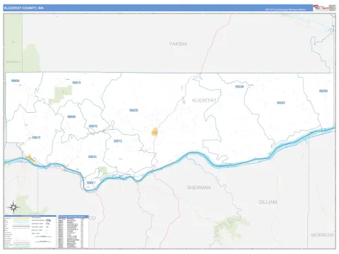 Klickitat County, WA map