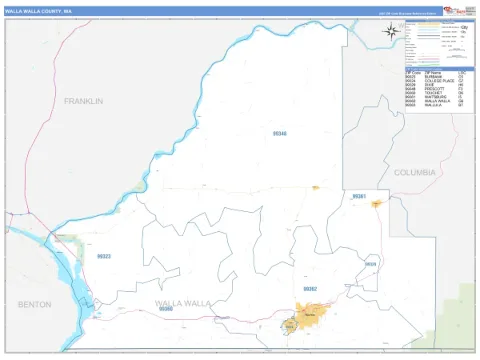 Walla Walla County, WA map
