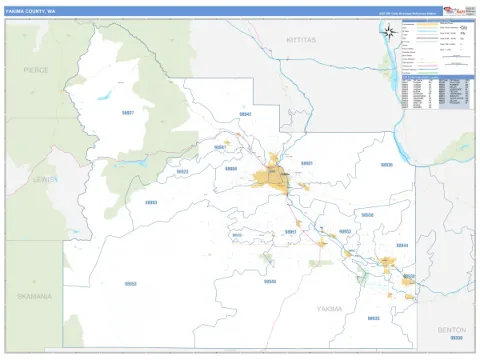 Yakima County, WA map