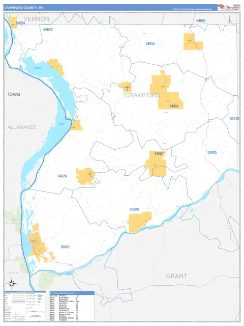 Crawford County, WI map