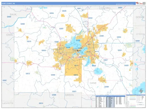Dane County, WI map