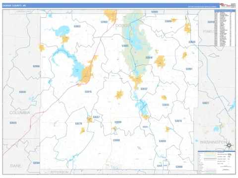 Dodge County, WI map