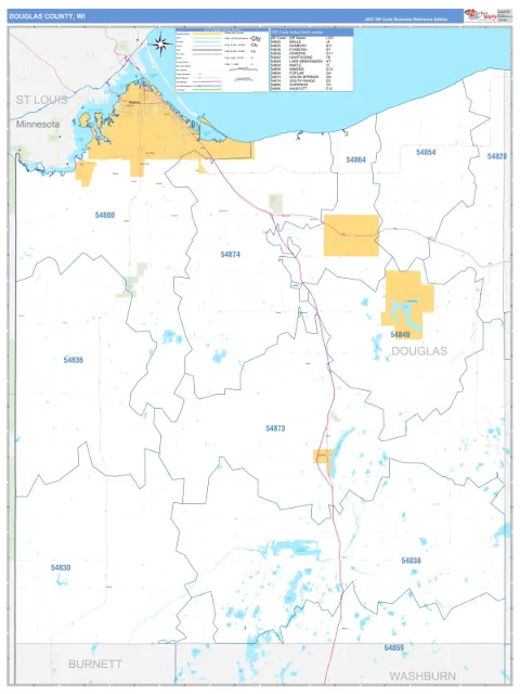 Douglas County, WI map