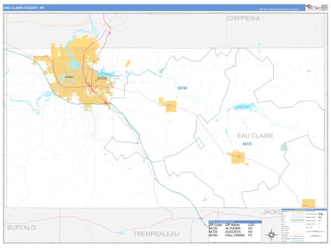 Eau Claire County, WI map