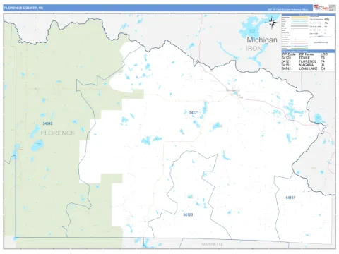 Florence County, WI map