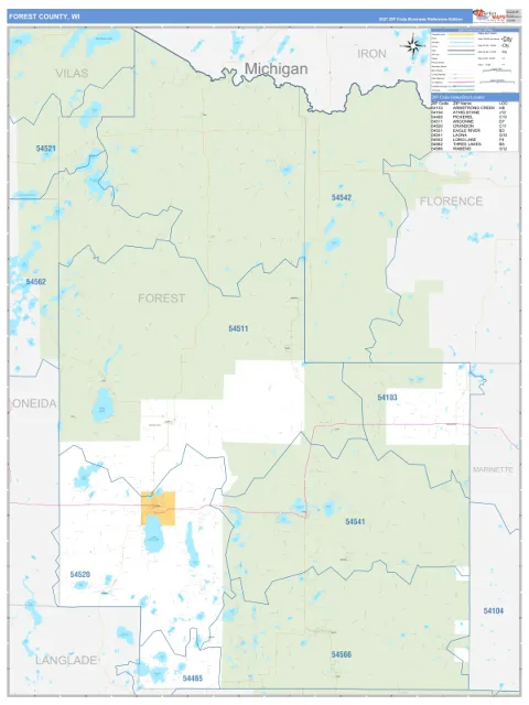 Forest County, WI map