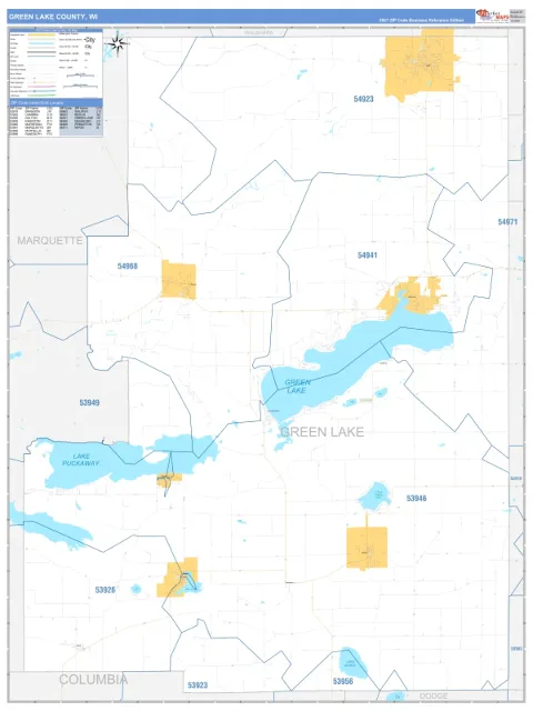 Green Lake County, WI map