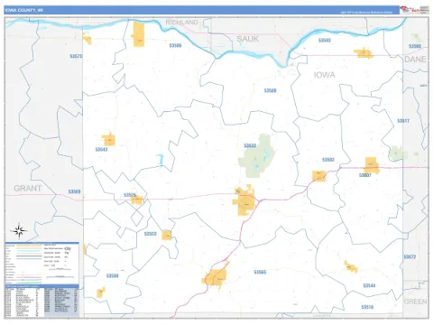 Iowa County, WI map