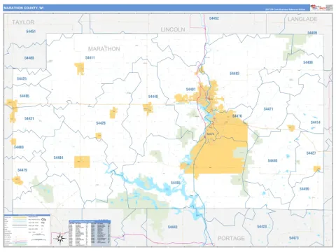 Marathon County, WI map