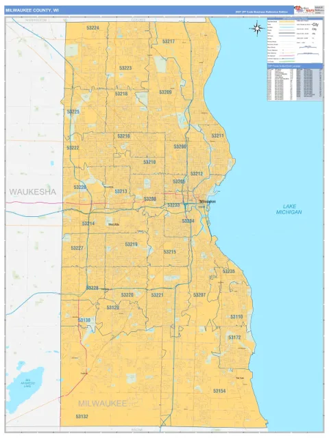 Milwaukee County, WI map