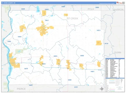 St. Croix County, WI map