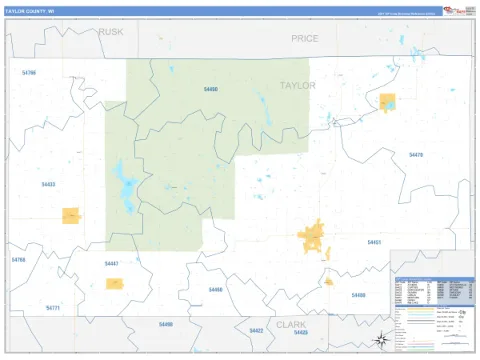 Taylor County, WI map