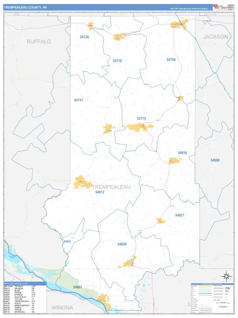 Trempealeau County, WI map