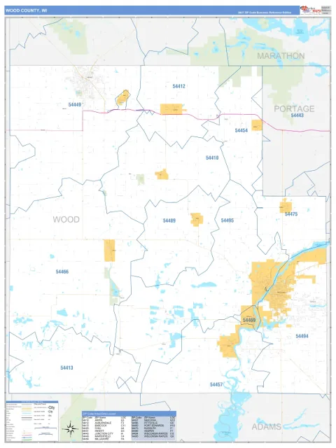 Wood County, WI map