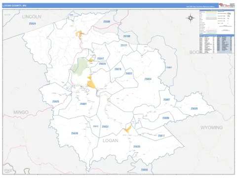 Logan County, WV map
