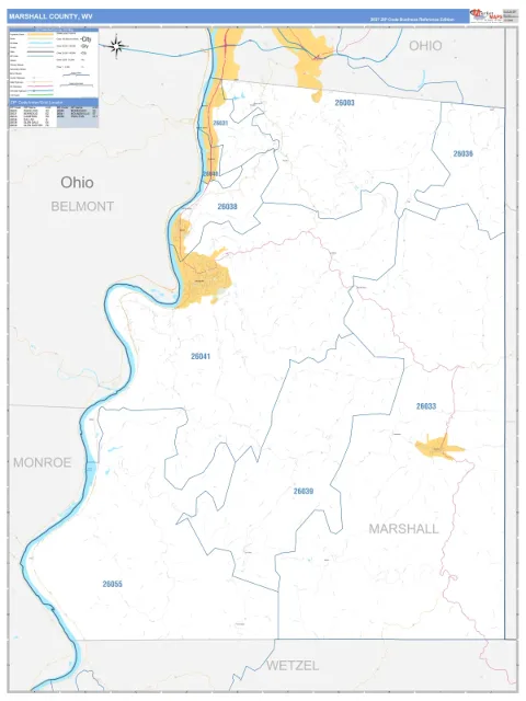 Marshall County, WV map
