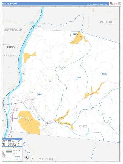 Ohio County, WV map