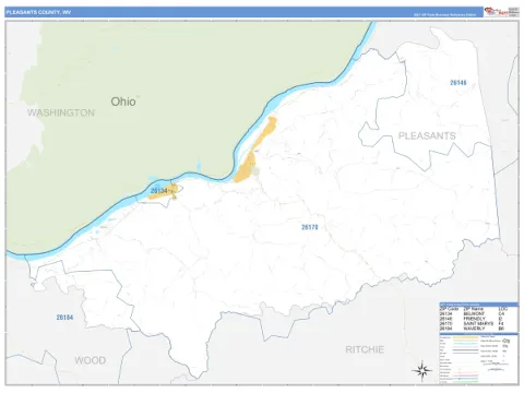 Pleasants County, WV map