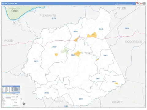 Ritchie County, WV map