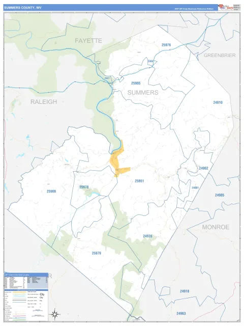 Summers County, WV map
