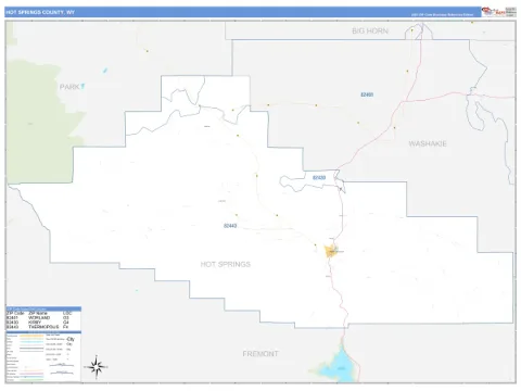 Hot Springs County, WY map