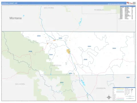 Sheridan County, WY map