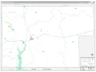 Sweetwater County, WY Classic style ZIP Code wall map