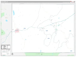 Uinta County, WY Classic style ZIP Code wall map